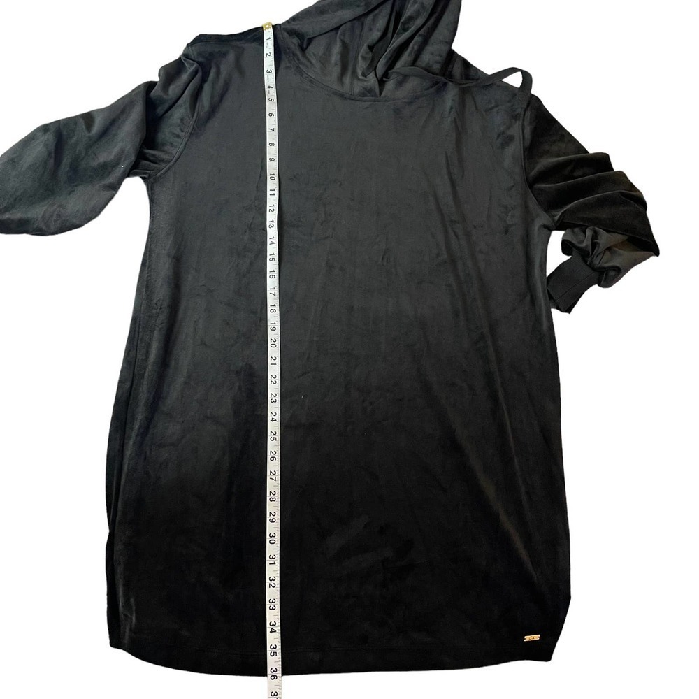 New Calvin Klein Velour Hoodie Black Dress Size XL - Picture 6 of 14